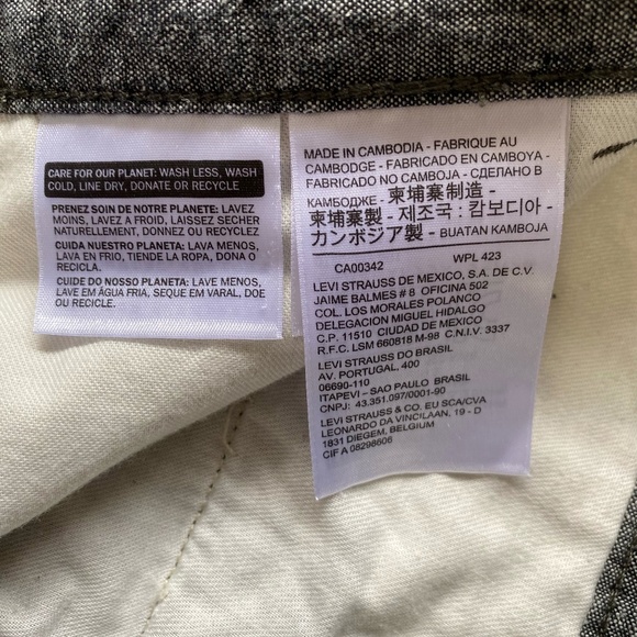 Levis Strauss Mens Grey Linen Blend Casual Vacation Summer Shorts-Sz-36 - Picture 8 of 15